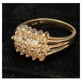 14kt (14KP) Gold with Diamonds Ring Size 7