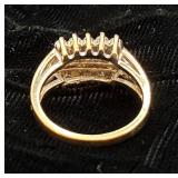 14kt (14KP) Gold with Diamonds Ring Size 7