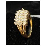 14kt (14KP) Gold with Diamonds Ring Size 7