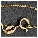 Two 18kt Gold Over Sterling Silver Necklaces with Rubies and Emeralds