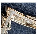 Two 18kt Gold Over Sterling Silver Necklaces with Rubies and Emeralds