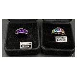 Two Sterling Silver Cocktail Rings