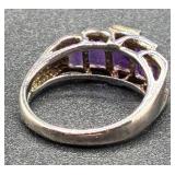 Two Sterling Silver Cocktail Rings