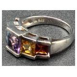 Two Sterling Silver Cocktail Rings