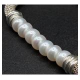 Honora Cultured Freshwater Pearl Sterling Silver Mesh Bracelet