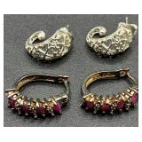 Large Assortment of Sterling Silver .925 Earrings