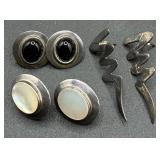 Large Assortment of Sterling Silver .925 Earrings