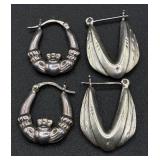 Large Assortment of Sterling Silver .925 Earrings