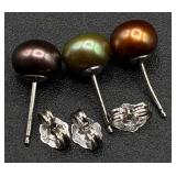 Large Assortment of Sterling Silver .925 Earrings