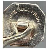 14K Gold Assortment of Earrings, Necklaces, Pendant and Cuff Link