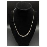 Sterling Silver .925 Braided Herringbone Chain Necklaces