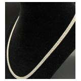 Sterling Silver .925 Italy Herringbone Chain 20"  and Mariner Link 16" Chain Necklaces