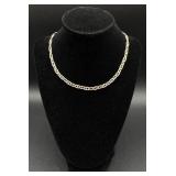 Sterling Silver .925 Italy Herringbone Chain 20"  and Mariner Link 16" Chain Necklaces