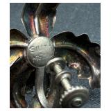 Black Hills Gold Earrings & Ring plus 3 Sterling Silver Pins