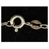 Sterling Silver Necklace with Turquoise and Sterling Silver Earrings