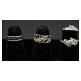 Collection of 4 Sterling Silver .925 Rings Size 5