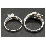 Collection of 4 Sterling Silver .925 Rings Size 5