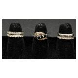 Collection of 5 Sterling Silver .925 Rings Size 6