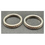 Collection of 5 Sterling Silver .925 Rings Size 6