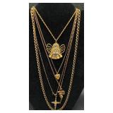 Gold Tone Necklaces and Bracelets Lot