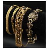 Gold Tone Necklaces and Bracelets Lot
