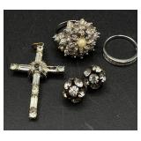 Vintage Glam-Style Necklaces, Earrings, Brooches, Pins, Rings and more