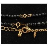 Vintage Black and Gold Tone Necklaces, Bracelets, Earrings and Brooch