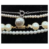 Vintage Faux Pearl Necklaces, Bracelets, Brooches and Earrings