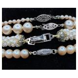 Vintage Faux Pearl Necklaces, Bracelets, Brooches and Earrings