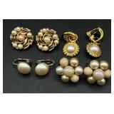 Vintage Faux Pearl Necklaces, Bracelets, Brooches and Earrings