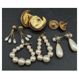 Vintage Faux Pearl Necklaces, Bracelets, Brooches and Earrings