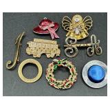 Large Assortment of Vintage Earrings, Clip-Ons, Twist-Ons, Pins, Brooches, & Pendants