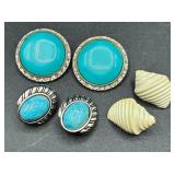 Abalone Shell Trinket Dish and Coastal Jewelry Bundle