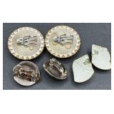 Abalone Shell Trinket Dish and Coastal Jewelry Bundle