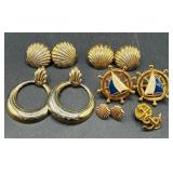 Abalone Shell Trinket Dish and Coastal Jewelry Bundle