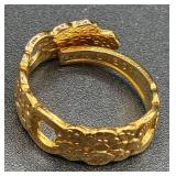 14 Gold Tone Rings - Sizes 5.5-8.5