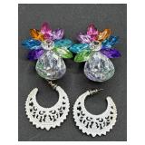 Assortment of Vintage Floral Brooches, Earrings, Necklaces, and Bracelets