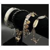 Silver Tone Assortment of Necklaces, Bracelets, Earrings and Pendants