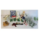 Vintage Assortment of Christmas Décor and Holiday Glasses