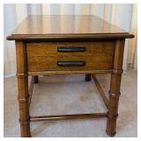 Drexel Furniture Pair of End Tables and Round Coffee Table