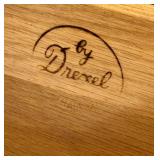 Drexel Furniture Pair of End Tables and Round Coffee Table