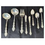 1847 Rogers Bros Adoration and Community Onieda 1969 Modern Baroque Silverplate Dinnerware Sets with storage case