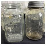 Large Grouping of Vintage Canning Jars from Mason, Ball, Drey, Atlas and Knox