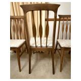 Mid Century Modern Dining Table with 6 Chairs and Leaf