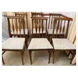 Mid Century Modern Dining Table with 6 Chairs and Leaf