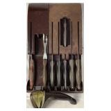 Vintage Cutco Cutlery Knife Sets with Wall Mount Cases