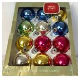 Large Assortment of Vintage Christmas Ornaments with Set of Shiny Brite in Orginal Box