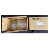 Vintage Nestle Nescafe Etched Clear Glass World Globe Mugs - Set of 9