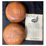 Set of 8 Vintage Good-Wood 6" Teak Bowls from Thailand & Monkeypod Tray Philippines