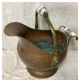 Vintage Coal Scuttles/Ash Bucket with Shovel and Vintage Copper Boiler